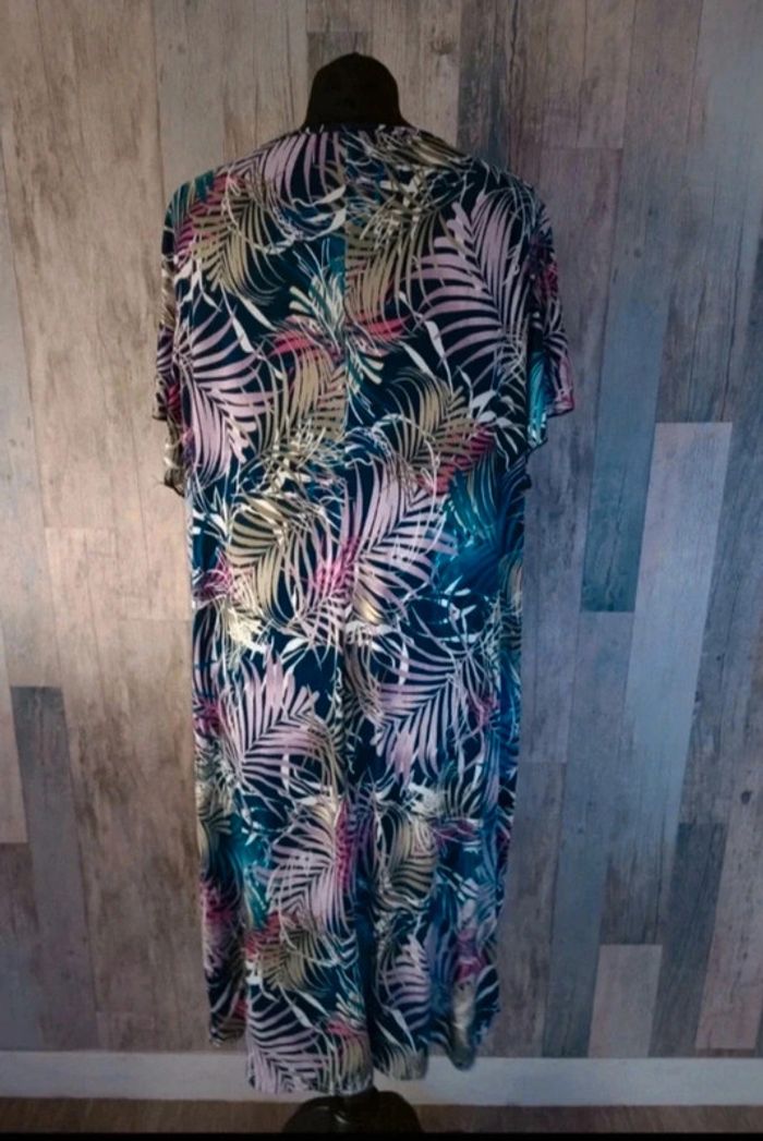 Robe feuillage bleu bonheur 50/52 - photo numéro 4