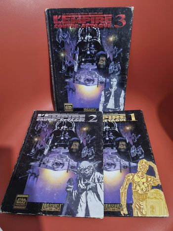 lot des 3 livres du film l'empire contre attaque