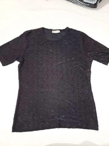 T-shirt motif velours taille S