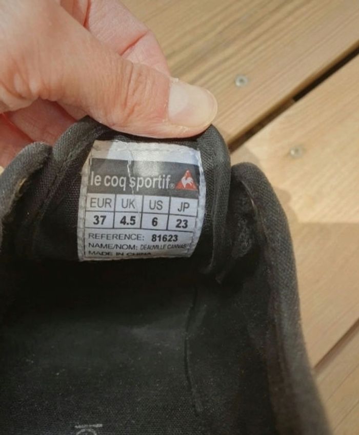 Chaussures en toile noire Le Coq Sportif - photo numéro 6