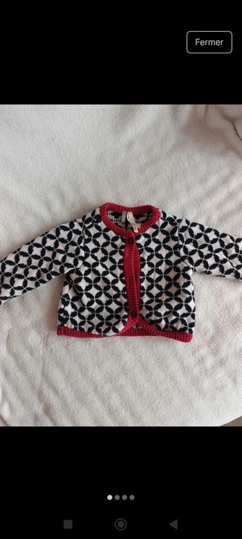 🎲gilet orchestra 3 mois, noir et blanc