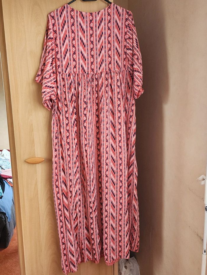 Robe longue rouge/rose à motifs TU 36/44 - photo numéro 9