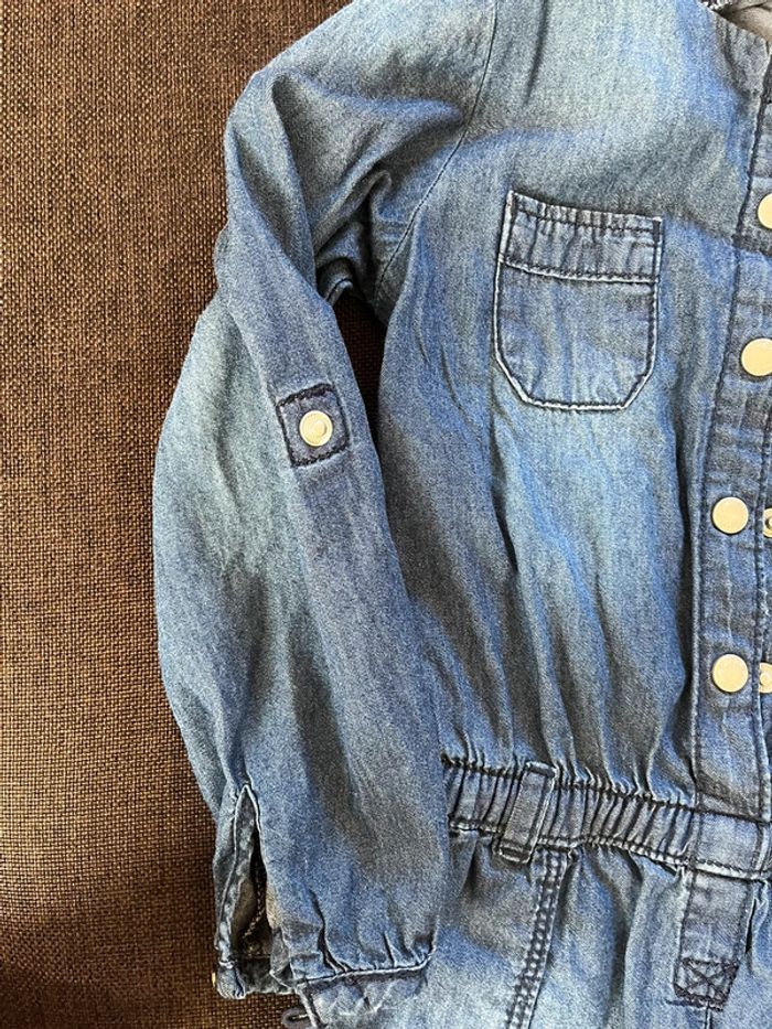 Combinaison short en jean 4 ans Okaidi - photo numéro 3