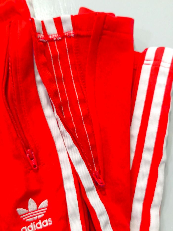 Training adidas rouge bande blanche taille L 44 - photo numéro 7