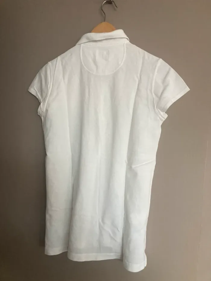 Lacoste polo femme vintage washed blanc taille 40 - photo numéro 10