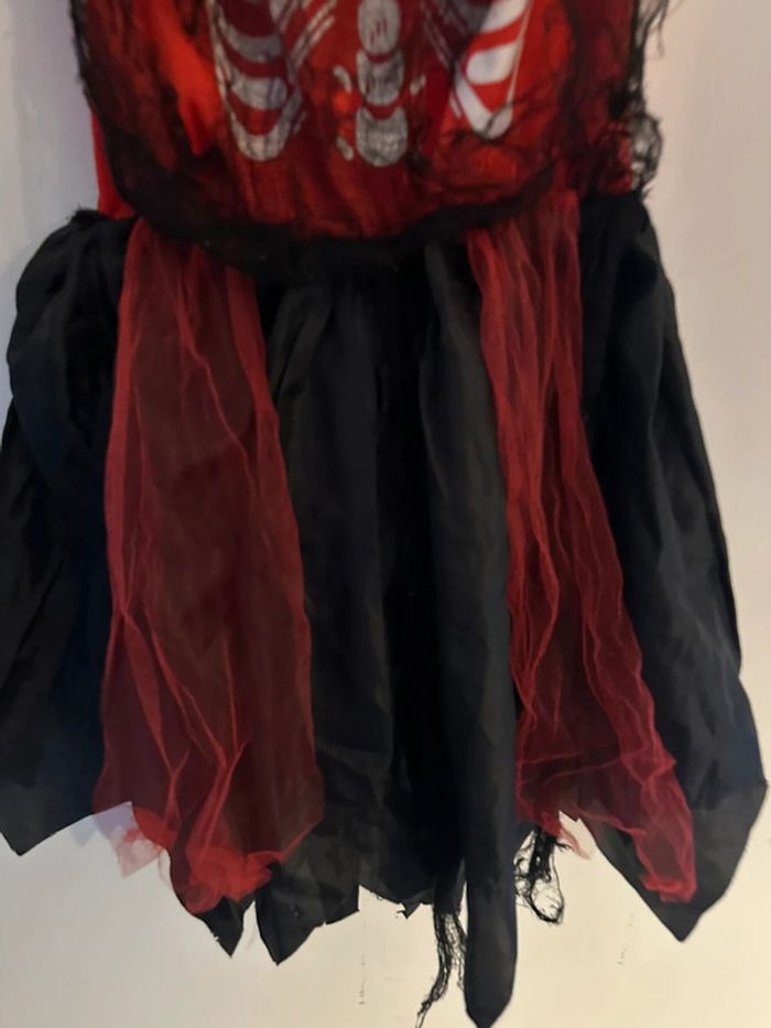 Déguisement fille squelette robe lambeaux - photo numéro 2