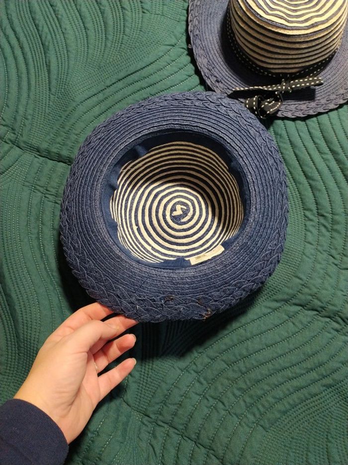 Lot de 2 chapeau bleu et blanc - photo numéro 5