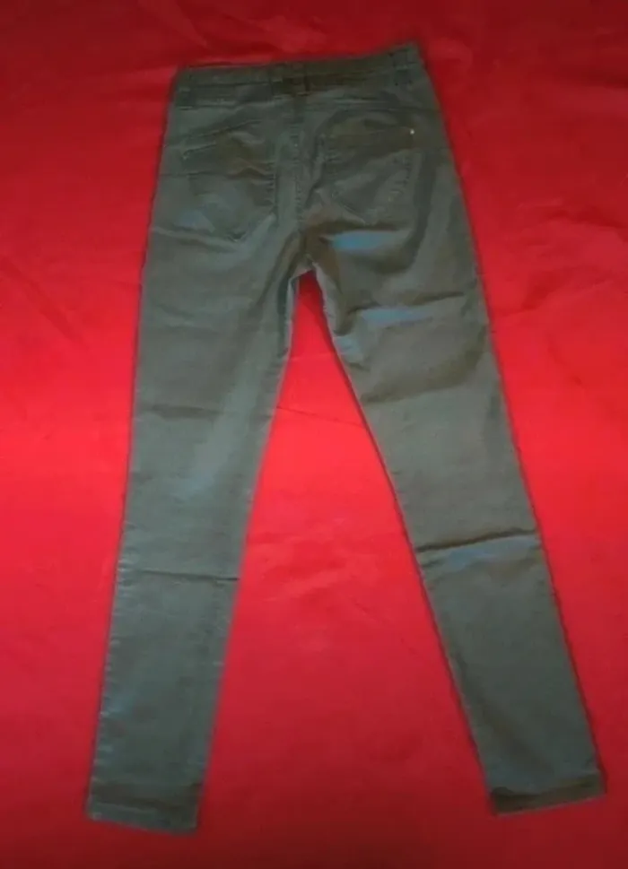 Jean stretch gris effet huilé taille xs - photo numéro 4