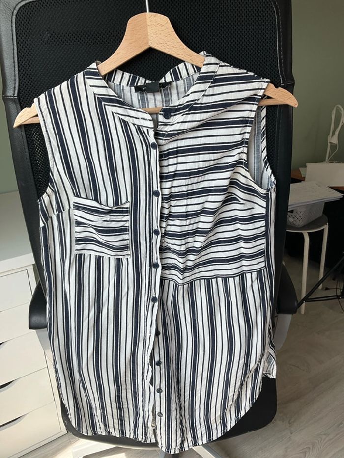 Chemisier blouse sans manches 36 - photo numéro 6