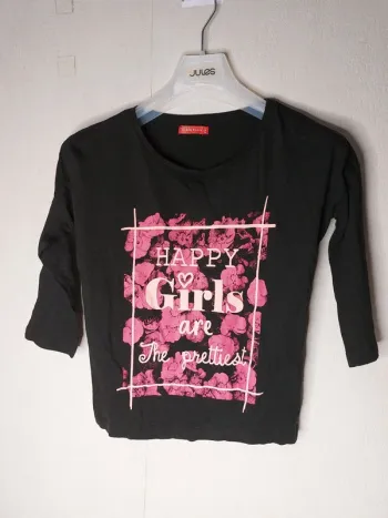 Tee-shirt imprimé noir "Tissaia"