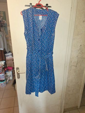 Robe blouse fleurs 50 vintage