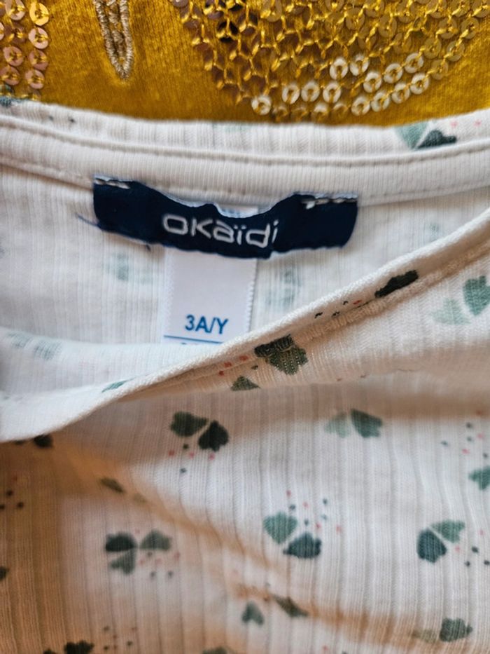 Lot 3 haut Okaidi fille 36 mois - photo numéro 3