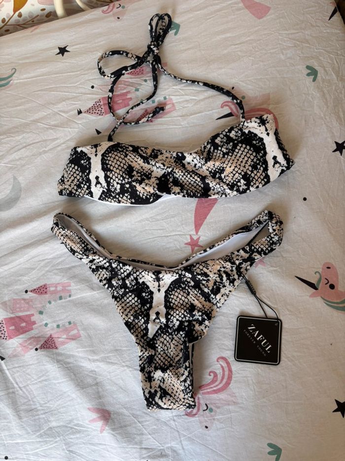 Maillot de bain effet python zaful