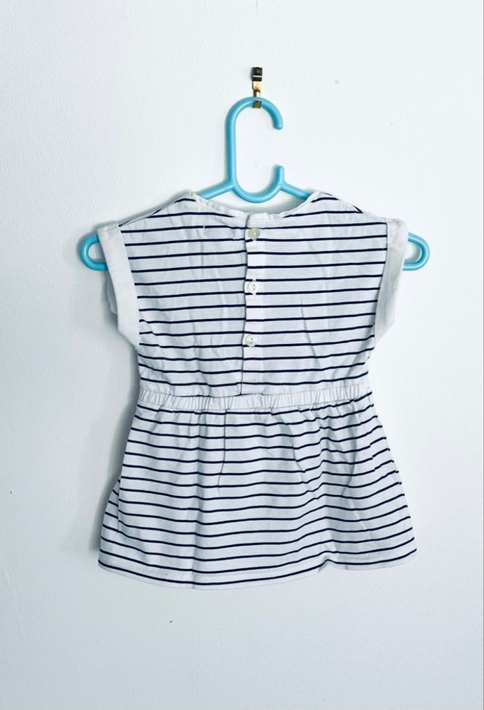Robe marinière « Kiabi » taille 3 mois - photo numéro 2