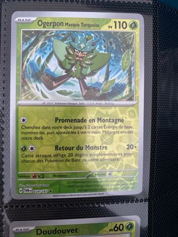 Carte Pokémon reverse neuf