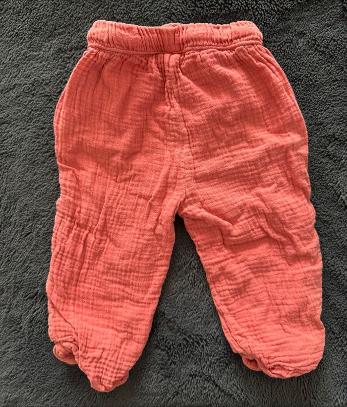 Pantalon gaz de coton corail 12 mois tape à l’œil - photo numéro 2