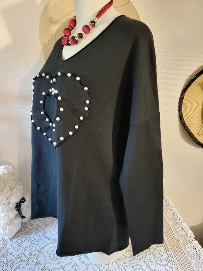 Pull cœur léger - photo numéro 3