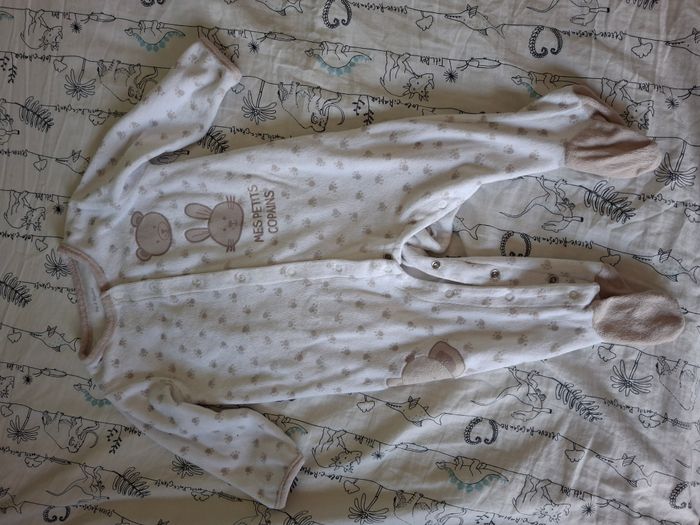 Dors-bien/pyjama velours bébé 9 mois - photo numéro 2