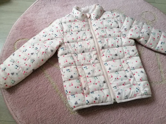 Doudoune printemps mi saison parka veste matelassé fleuries - photo numéro 3