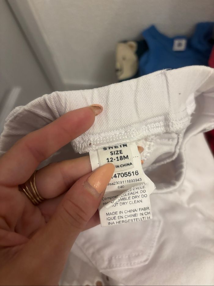 Jean skinny blanc shein 12/18 mois - photo numéro 4
