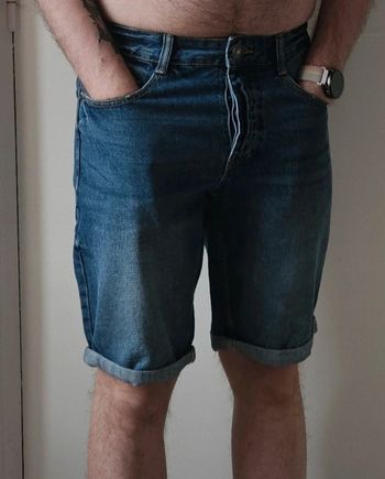 Short jean bleu