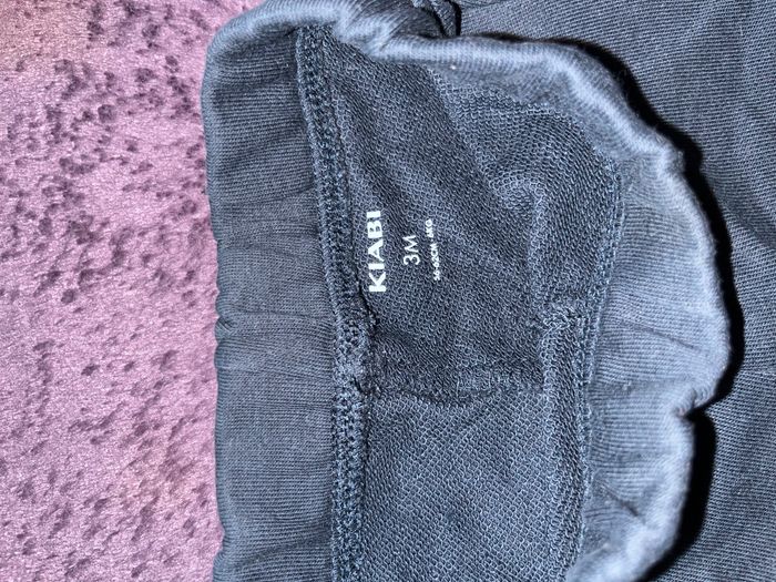 Pantalon bleu marine taille 3 mois marque KIABI - photo numéro 2