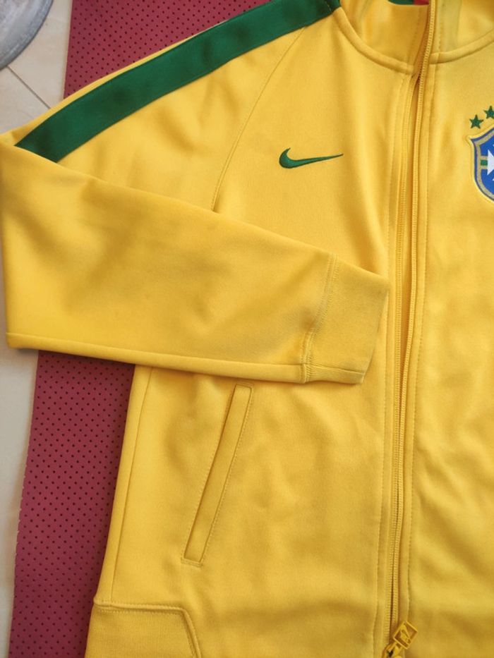 Haut de survêtement Brésil, Nike Authentique Officiel taille enfant 10/12 ans - photo numéro 3