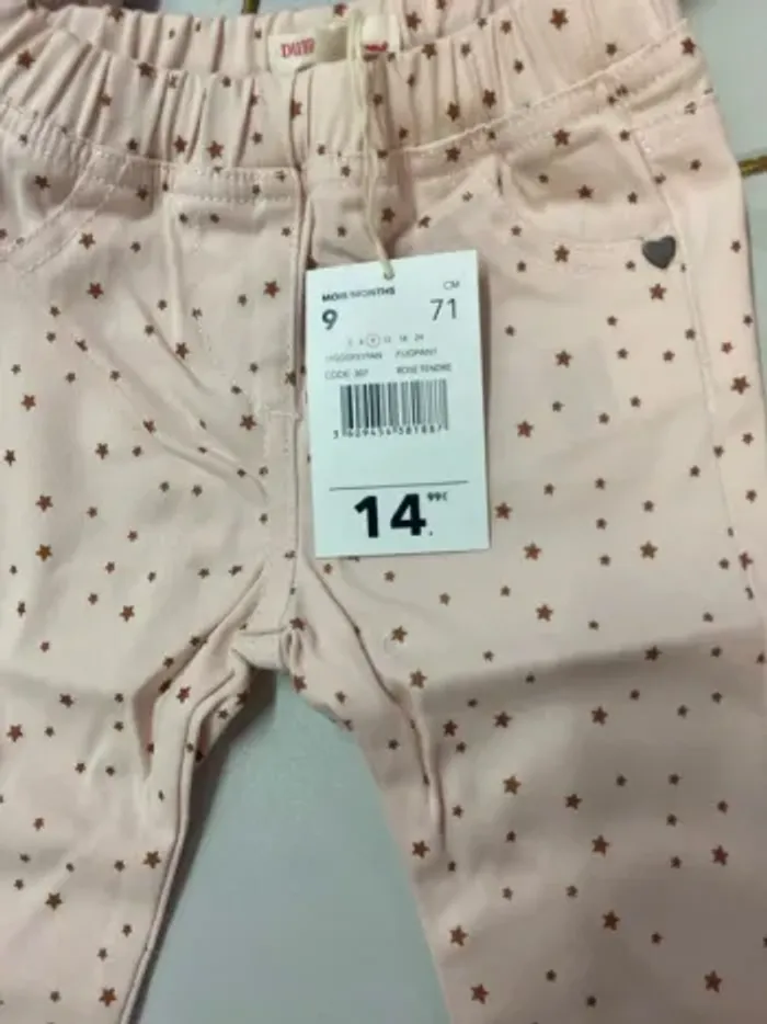 Pantalon bébé fille (neuf) - Taille 9 mois - photo numéro 4