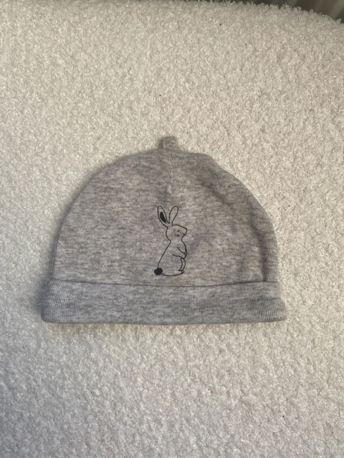 Bonnet bébé gris
