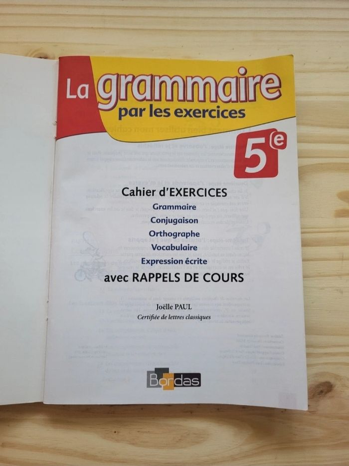 La grammaire par les exercices 5ème, Bordas - photo numéro 2