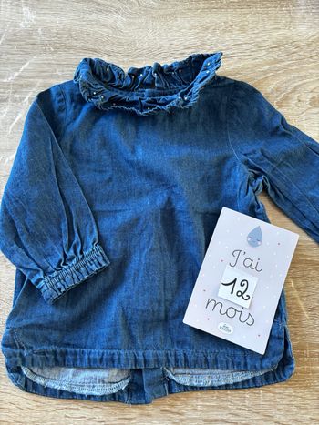 Blouse en jean KIABI t.12m