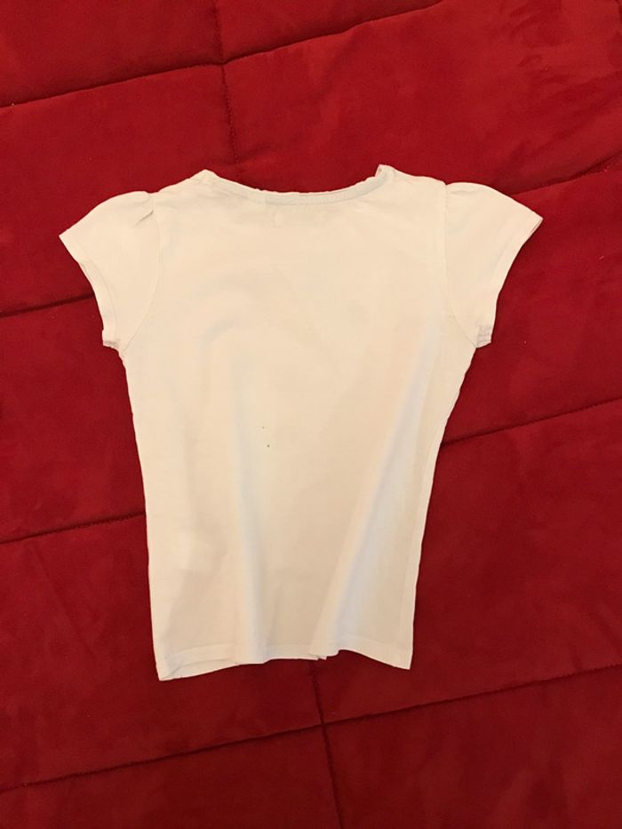 T-Shirt manches courtes blanc et bleu 6 Ans - photo numéro 5