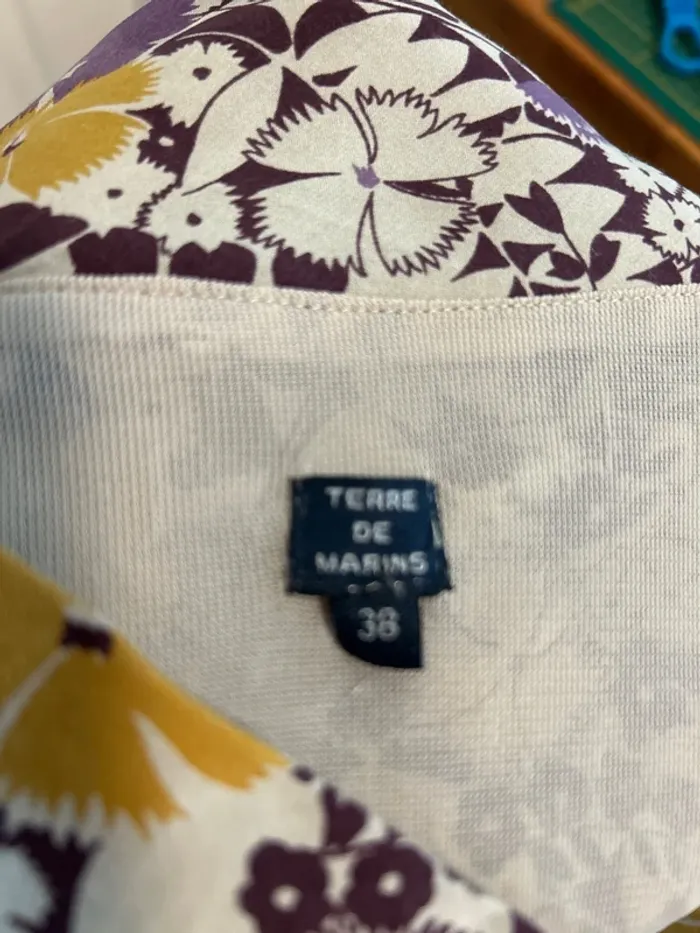 Robe terre de marins motifs fleurs taille 38 - photo numéro 4