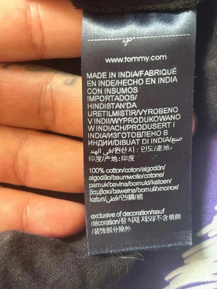 T shirt avec logo imprimer taille 40 marque tommy hilfiger - photo numéro 4