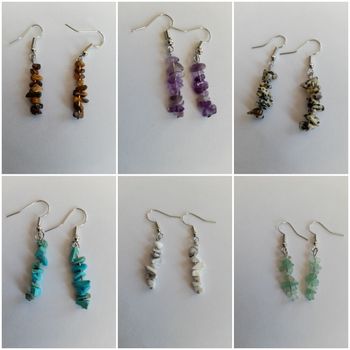 Boucles d'oreilles en pierres naturelles