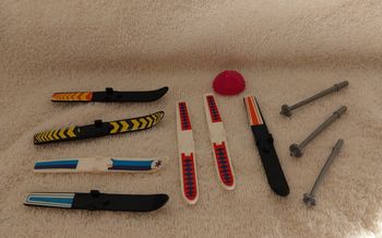 lot Playmobil ski bâton de ski bonnet sport d'hiver neige