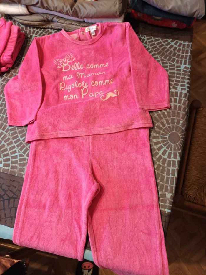lot de 2 pyjamas fille 24 mois kitchoun