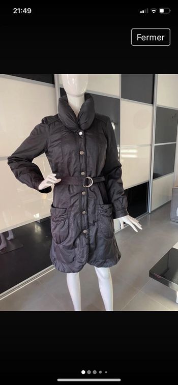 Manteau matelassé grand col