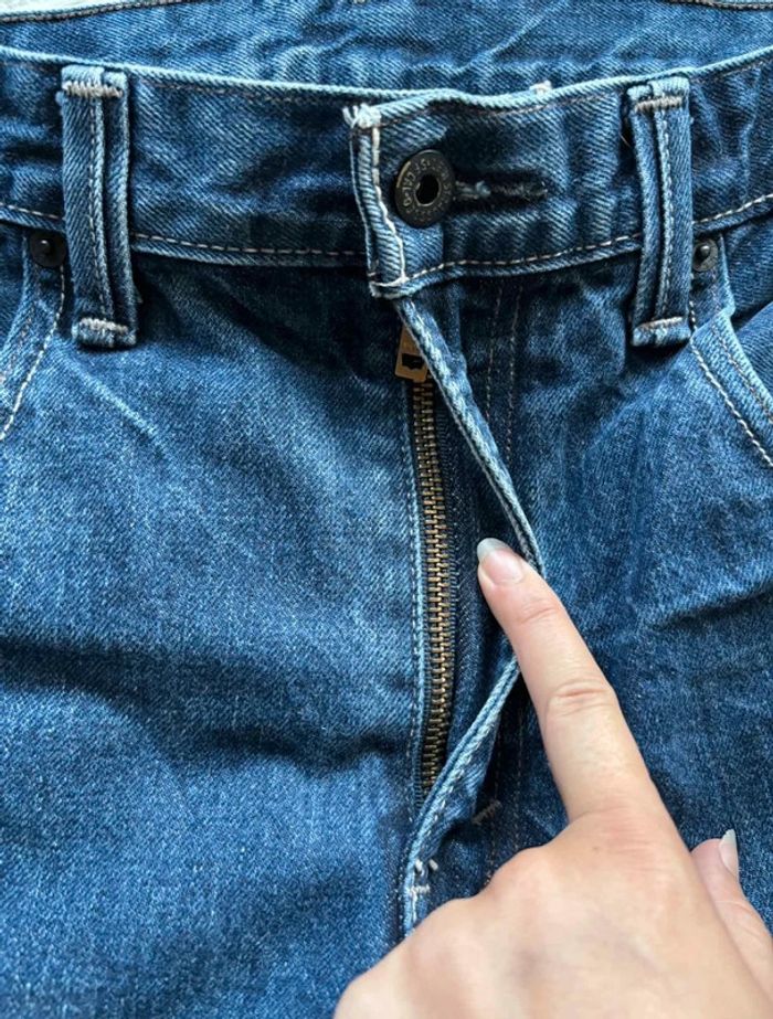 Jean Levi’s 569 loose Straight droit ample homme W33 L30 Made in Mexico bleu foncé L/44 Vintage Y2K - photo numéro 8