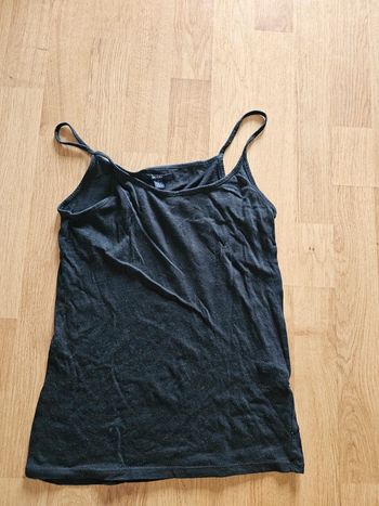 Top fine bretelles noir