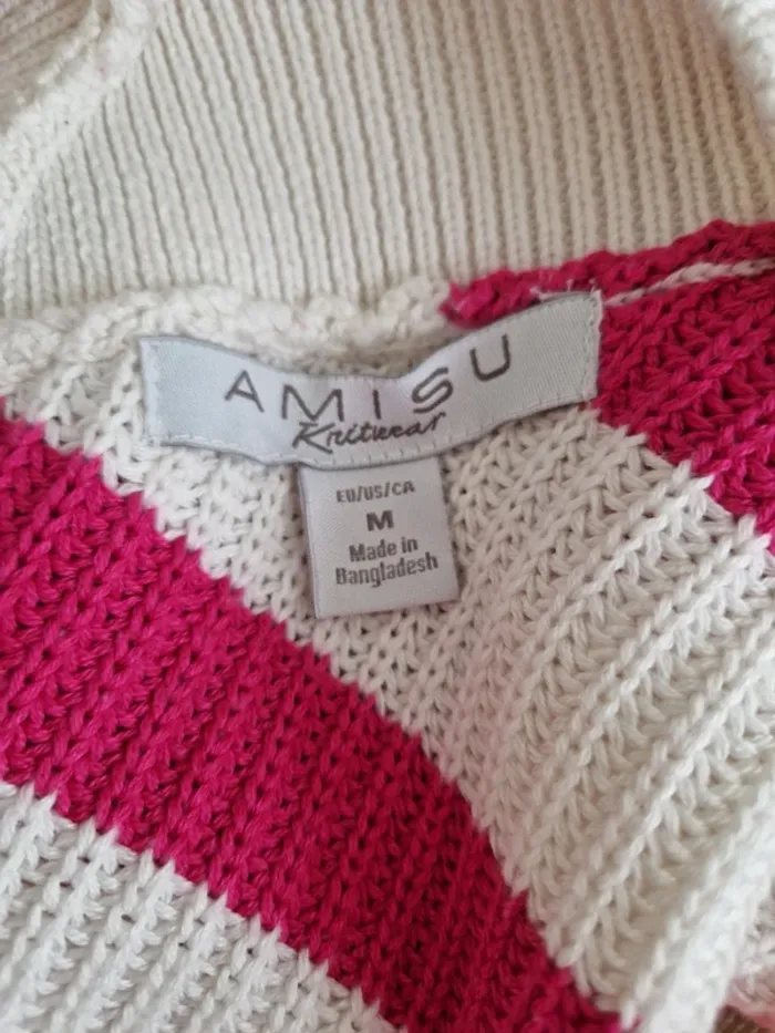 🌸 Jolie Pull rayé - Amisu - Taille 38 (M) 🌸 - photo numéro 6