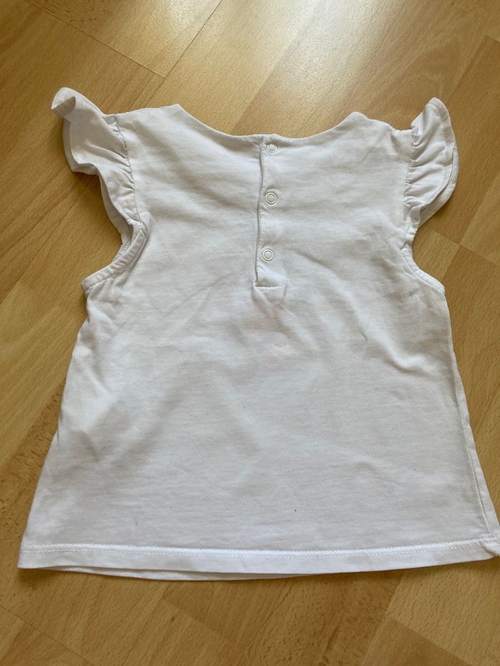 Tee-shirt imprimé manches à volants bébé 18 mois - photo numéro 3