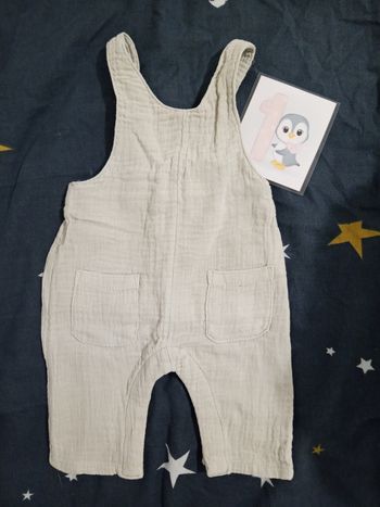 Salopette "vert d'eau" _ 1 mois