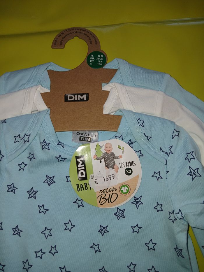 lot de 3 bodies manches longues garcon dim 12 mois - photo numéro 5