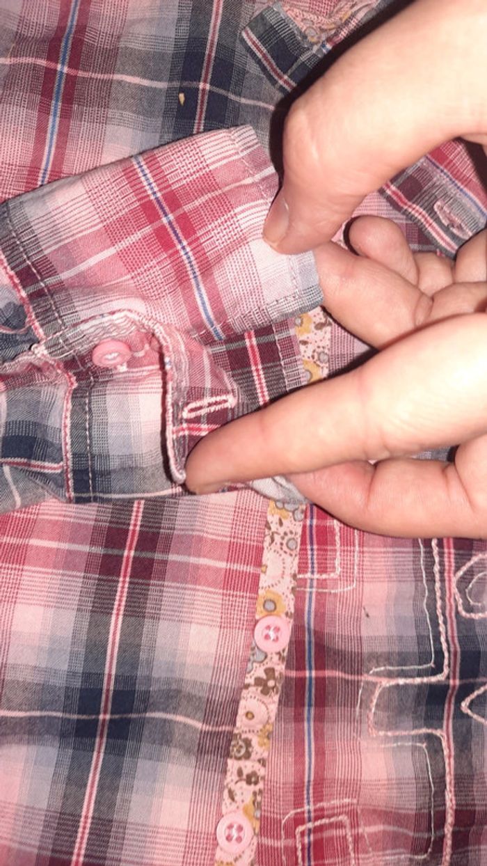 Chemise Levis 14 ans rose carreaux - photo numéro 8