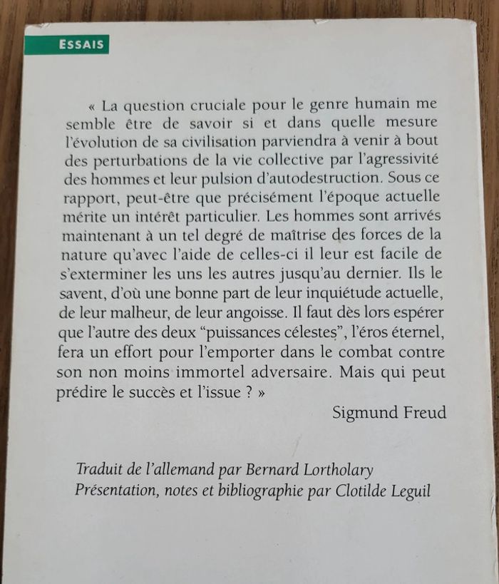 🟣 Livre Le malaise dans la civilisation de Freud 🟣 - photo numéro 4
