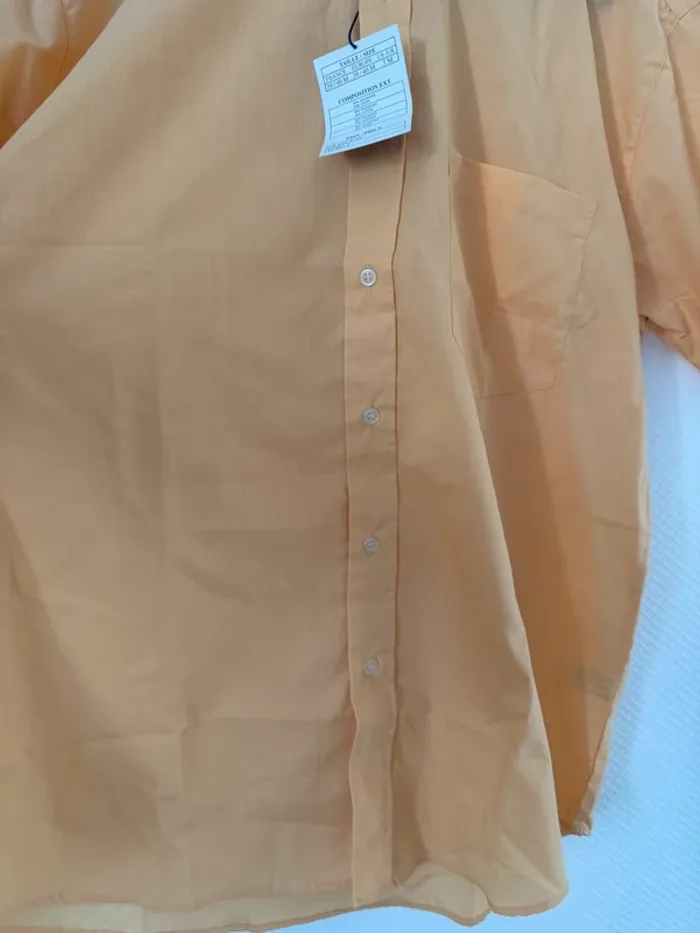 Chemise manche courte orange neuve taille M challenger - photo numéro 3