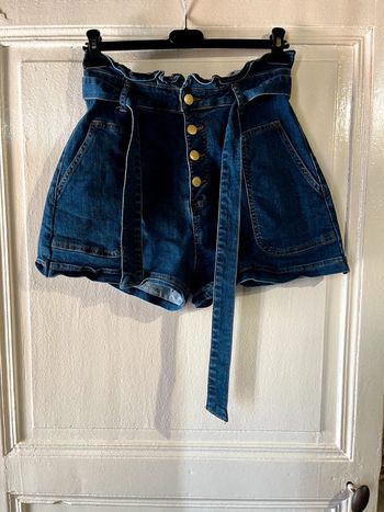 Short en jeans taille haute taille 38