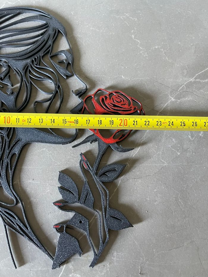 Art Mural Femme Et Rose - photo numéro 3