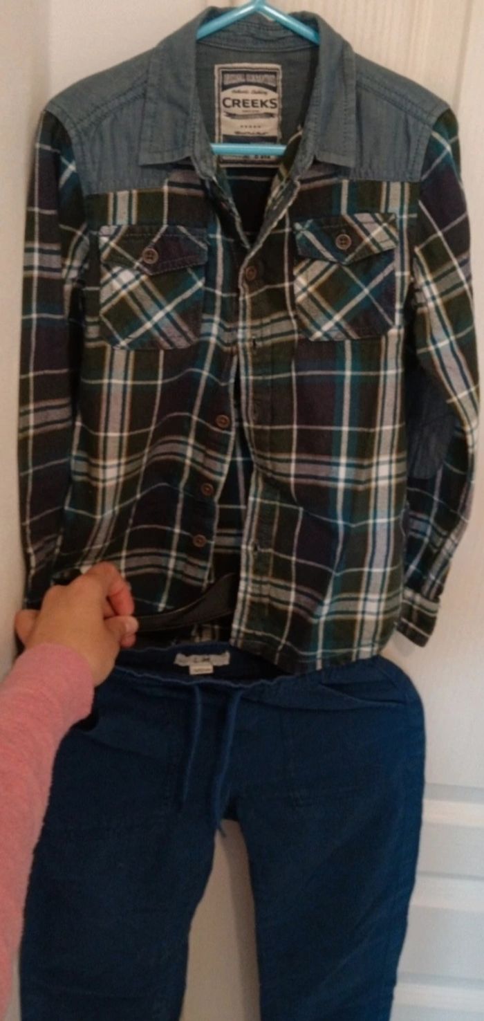 Ensemble hiver chemises et  pantalon 6-7ans